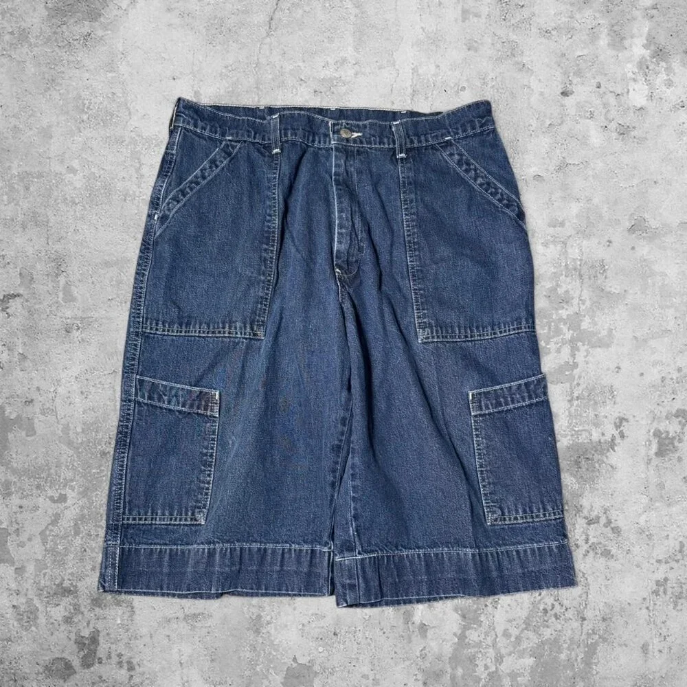 Vintage Y2K Polo Jean Company Baggy Jorts 34 Pocket Embroidered Jean Shorts